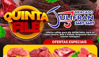 Confira as ofertas da QUINTA FILÉ no Mercado Julifran em Fátima do Sul