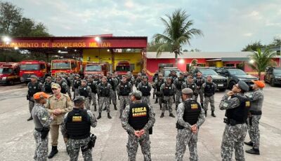 Reforço completo: mais uma equipe da Força Nacional chega ao Pantanal para ajudar no combate