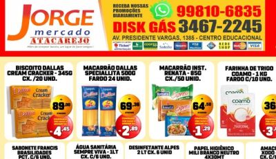 Sábado de OFERTAS, degustação e 08 SORTEIOS vigentes no Jorge Mercado Atacarejo em Fátima do Sul