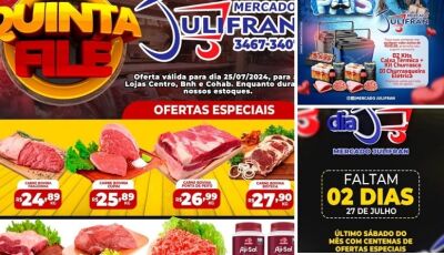 QUINTOUUU com a Quinta FILÉ sorteio dos PAIS e muitas OFERTAS no Mercado Julifran em Fátima do Sul
