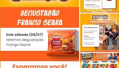 SABADOUUU com sorteios, degustação e muitas OFERTAS no Jorge Mercado em Fátima do Sul; CONFIRA