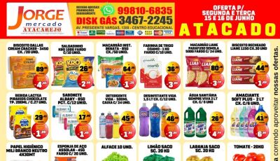 Confira as OFERTAS especiais de ATACADO desta segunda e terça no Jorge Mercado em Fátima do Sul