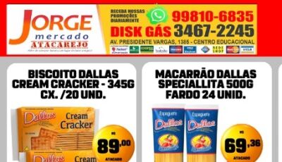 Confira as OFERTAS desta segunda e terça-feira no Jorge Mercado Atacarejo em Fátima do Sul