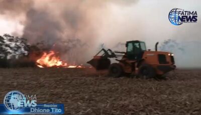 Incêndio de grandes proporções ameaça comunidades rurais entre Dourados e Fátima do Sul