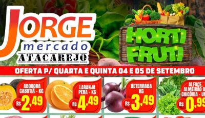 Confira as OFERTAS desta quarta e quinta do Jorge Mercado e veja como participar dos SORTEIOS