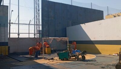 Obras de contenção e telamento avançam na Penitenciária de Segurança Máxima da Capital