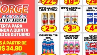 Confira as OFERTAS desta quarta e quinta-feira e SORTEIOS vigentes no Jorge Mercado em Fátima do Sul