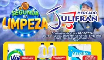 Confira as OFERTAS da Segunda da LIMPEZA no Mercado Julifran em Fátima do Sul