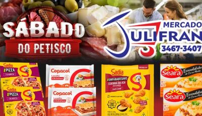 Hoje tem o SÁBADO do PETISCO no Mercado Julifran, confira as OFERTAS em Fátima do Sul