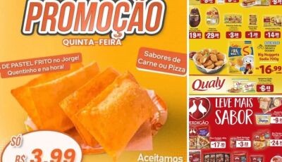 HOJE tem pastel a R$ 3,99 e muitas OFERTAS da Perdigão e Sadia no Jorge Mercado em Fátima do Sul