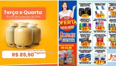 Com gás a R$ 89,90; confira OFERTAS desta terça e quarta FERIADO no Jorge Mercado em Fátima do Sul