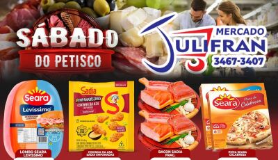 Confira as OFERTAS do SÁBADO do PETISCO e da semana no Mercado Julifran em Fátima do Sul