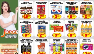 SÁBADO de OFERTAS e SORTEIOS vigentes no Jorge Mercado Atacarejo em Fátima do Sul; CONFIRA