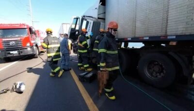 Caminhoneiro morre após filmar paisagem e bater contra carreta em sistema 'pare e siga'