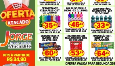 SEGUNDOUUU: Confira às OFERTAS e SORTEIOS vigentes no Jorge Mercado Atacarejo em Fátima do Sul