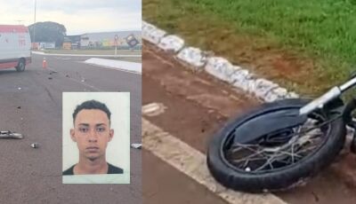 IDENTIFICADO o jovem de 21 anos que morreu em acidente entre moto e caminhonete nesta manhã