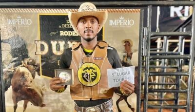 Competidor Júlio César Macário, brilha em competição de rodeio entre Itaporã e Dourados 