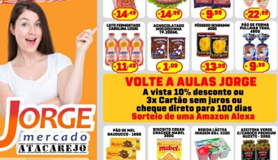 SEGUNDOUU com promoção no Volta às AULAS e muitas OFERTAS no Jorge Mercado em Fátima do Sul