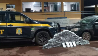 Carro com 109 kg de cocaína avaliada em mais de R$ 3 milhões é apreendido pela PRF