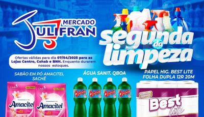 Confira as OFERTAS da SEGUNDA da LIMPEZA no Mercado Julifran em Fátima do Sul