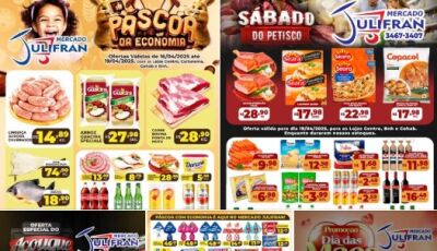 PÁSCOA é no Mercado Julifran, confira as OFERTAS e horários especiais de feriadão em Fátima do Sul