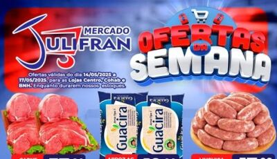 HOJE tem as OFERTAS da SEMANA e a QUARTA VERDE no Mercado Julifran em Fátima do Sul, CONFIRA