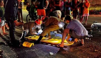 Motociclista fica em estado grave após acidente em Ivinhema