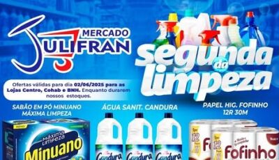 Confira as OFERTAS da Segunda da LIMPEZA no Mercado Julifran em Fátima do Sul