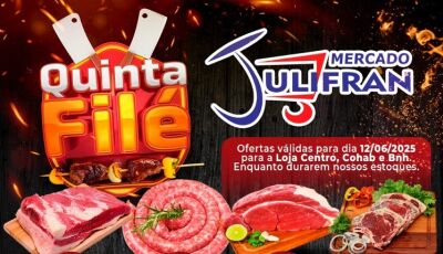 QUINTOUUU no Mercado Julifran com as OFERTAS da QUINTA FILÉ em Fátima do Sul