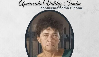 Glória de Dourados se despede da Aparecida Valdez, Pax Oliveira informa o velório e sepultamento