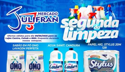Confira as OFERTAS desta SEGUNDA da LIMPEZA no Mercado Julifran em Fátima do Sul