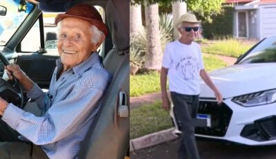 Idoso de 102 anos renova habilitação e se torna o motorista mais antigo de MS: 'Não posso parar'
