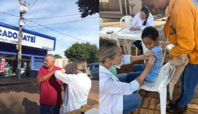 Jateí coloca Saúde na rua para vacinar contra a gripe e outras doenças que podem até matar