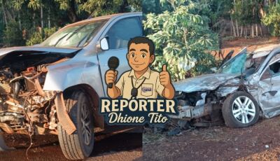 Colisão frontal entre camionete Hilux e Ford Fusion na BR-376 próximo ao travessão do Guilherme 