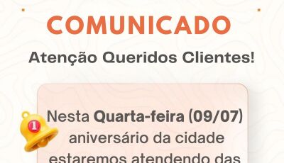 Jorge Mercado abre em horário especial nesta QUARTA de feriado do aniversário de Fátima do Sul, VEJA