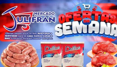 HOJE tem às OFERTAS da SEMANA e a QUARTA VERDE no Mercado Julifran em Fátima do Sul, CONFIRA
