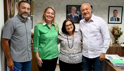 Prefeita discute projetos e ações com presidente da AGEMS voltadas para o município de Jateí