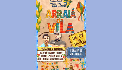 O Arraiá da Vila será neste sábado (05), em Fátima do Sul