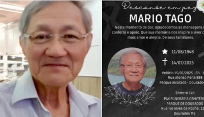 Fátima do Sul se despede do contabilista Mário Tago, família informa sobre o velório e sepultamento