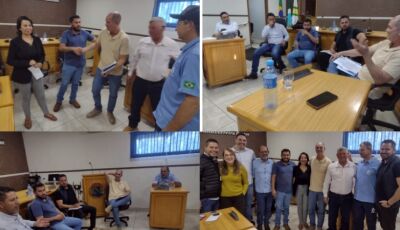 Prefeitura e Câmara discutem ativação da rede de esgoto com gerente regional da Sanesul em Vicentina