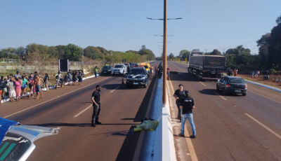 Motociclista morre ao empinar moto e bater em poste da MS-156 entre Dourados e Itaporã