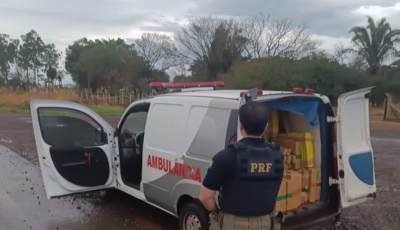 PRF flagra homem transportando 1,5 tonelada de maconha em falsa ambulância na BR-060