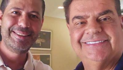 VICENTINA: Prefeito fortalece parceria e estreita relações políticas com senador e ex-governador