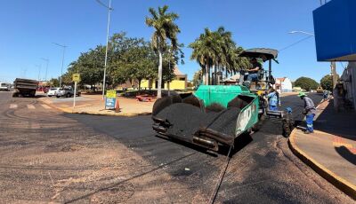 Recapeamento asfáltico promove melhorias nas ruas e no visual da cidade em Vicentina