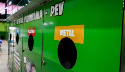 Primeira escola de conceito sustentável de Mato Grosso do Sul recebe nova estação de coleta seletiva