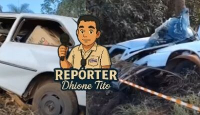 Acidente grave na MS-276 deixa um morto e outro ferido em colisão contra coqueiro