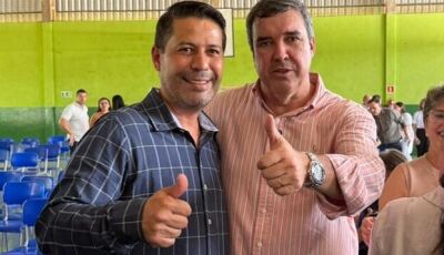 Vicentina: Prefeito prestigia governador, cumprimenta senador e fortalece integração municipalista