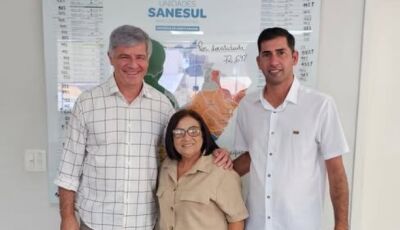 Sanesul: Com o presidente Renato, prefeita Cileide encaminha ampliação do saneamento básico em Jateí