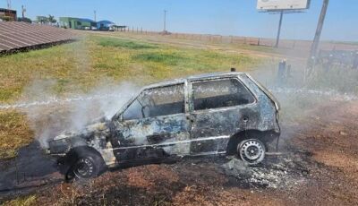 Fuga alucinada termina em carro em chamas e 200 kg de maconha apreendidos na BR-163