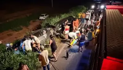Acidente envolvendo carro que saiu de Dourados deixa 3 pessoas gravemente feridas